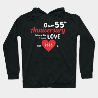 55th Anniversary where we found love 2023 Hoodie